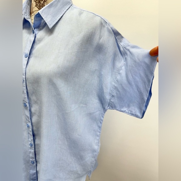 LAUREN RL Black Label Blue Short Sleeve Button Down size L - Picture 4 of 15